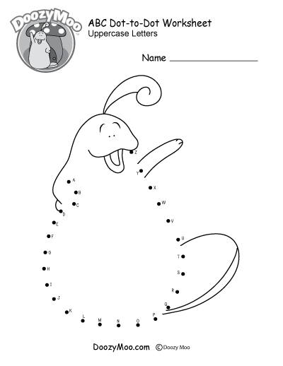 ABC Dot-to-Dot Worksheet