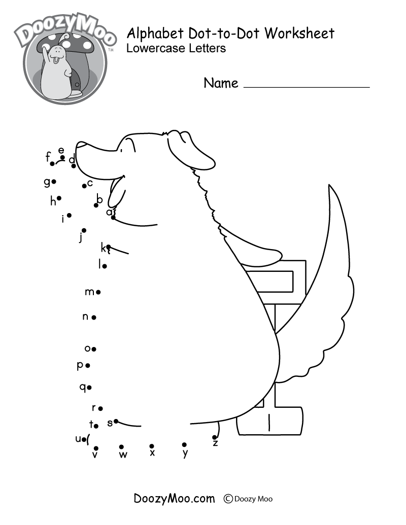 Alphabet Dot-to-Dot Worksheet