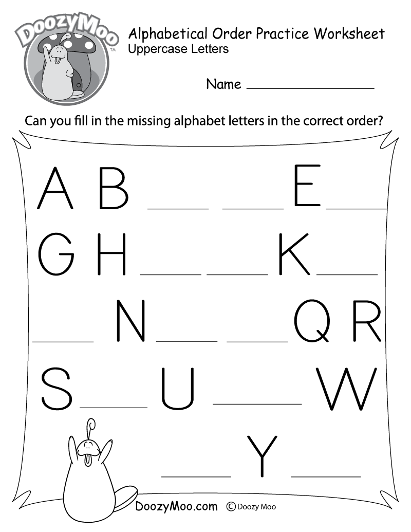 Alphabetical Order Practice Worksheet