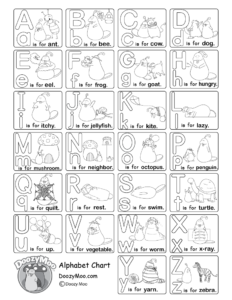 Doozy Moo’s Alphabet Song + Free Printable Worksheets