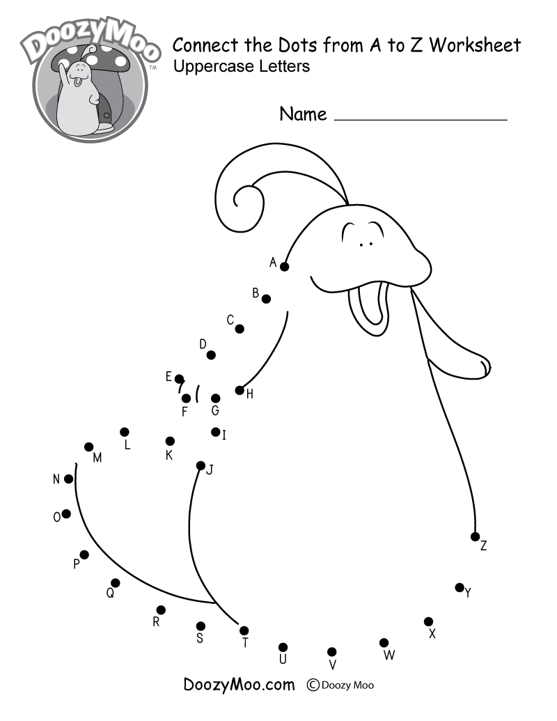 Connect the Dots from A to Z Worksheet