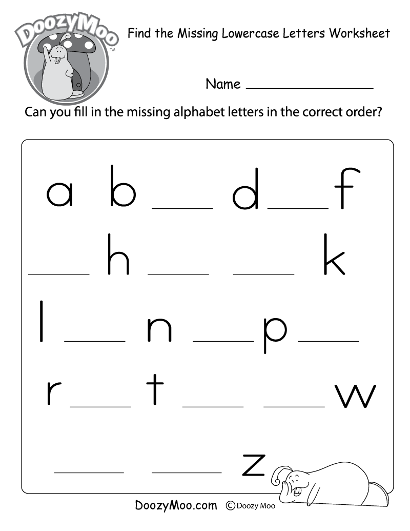 Dot To Dot Lowercase Letters Worksheet Free Printable Doozy Moo