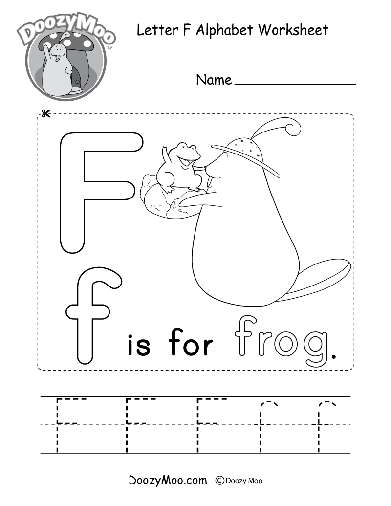 Letter F Tracing Worksheet Preschool Worksheets Crafts Pinterest Trace The Letters Letter F 
