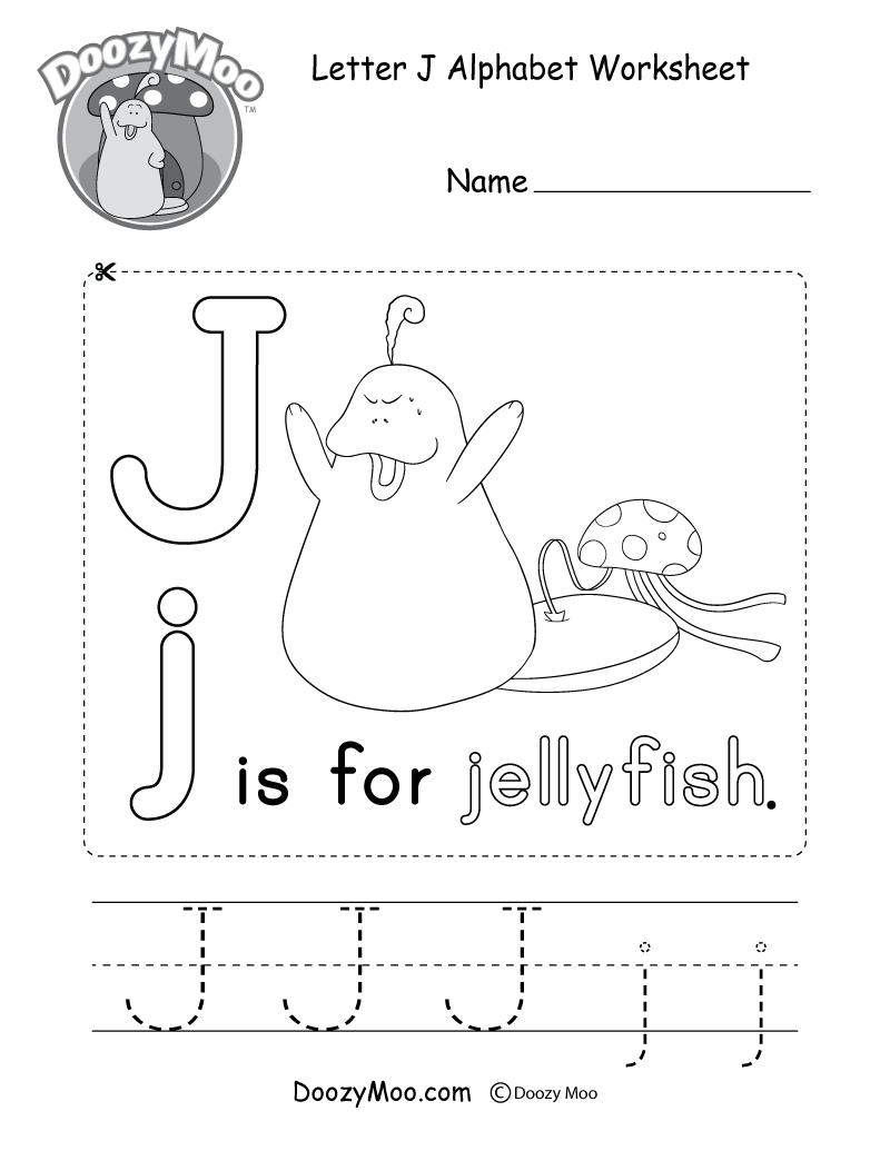 letter j alphabet activity worksheet doozy moo