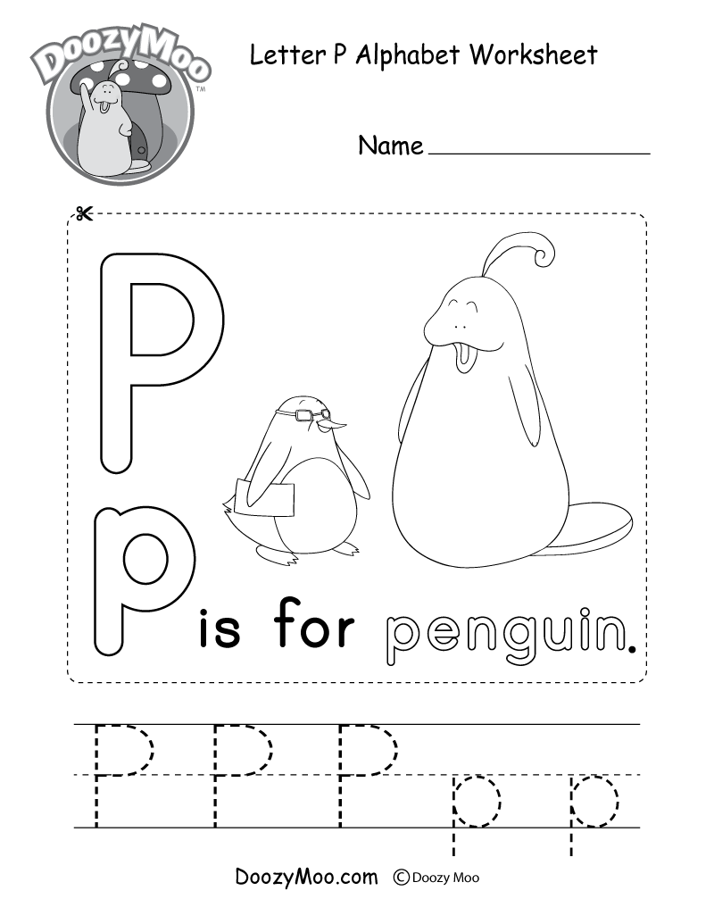 Alphabet Worksheets Preschool Letter P Worksheets Letter Free