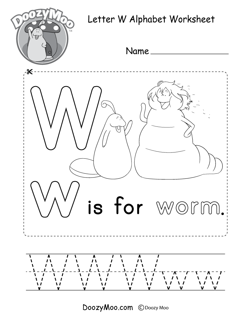 Letter W Coloring Worksheet Free Kindergarten English Worksheet For Kids Free Beginning Sounds 