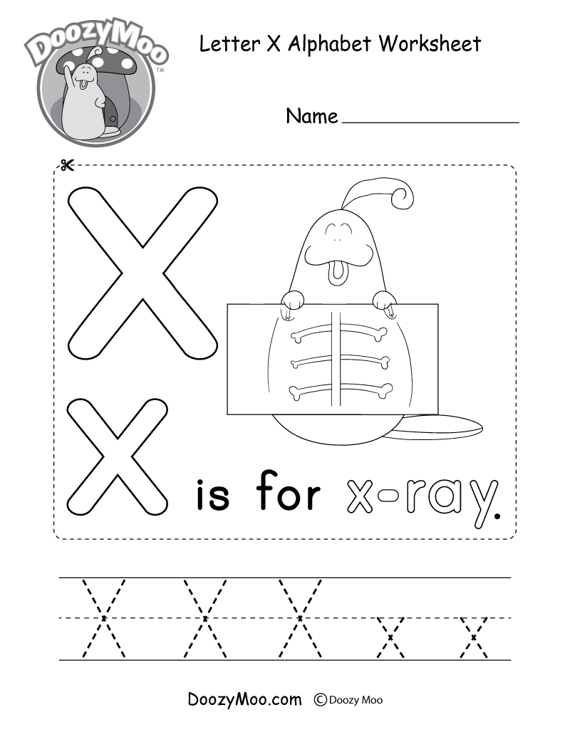 Letter X Alphabet Activity Worksheet Doozy Moo