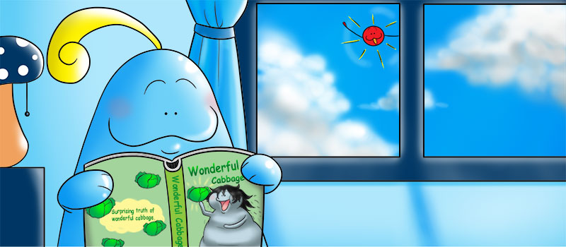 Doozy Moo is reading a cute children's story.