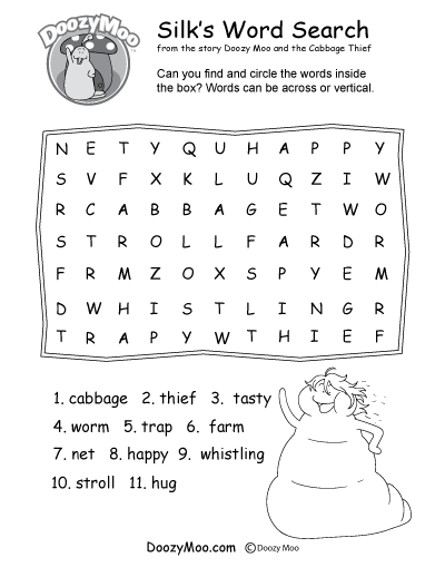 Silk’s Word Search Worksheet (Free Printable)