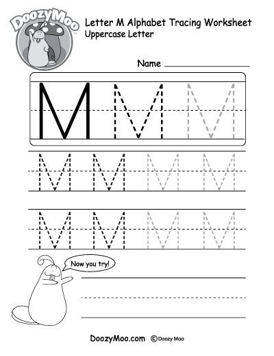 Uppercase Letter Tracing Worksheets (Free Printables) - Doozy Moo