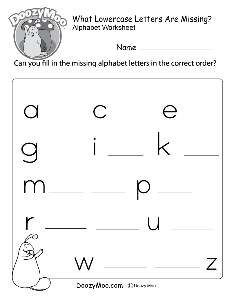 What Letters Are Missing? (Free Printable Worksheet ...